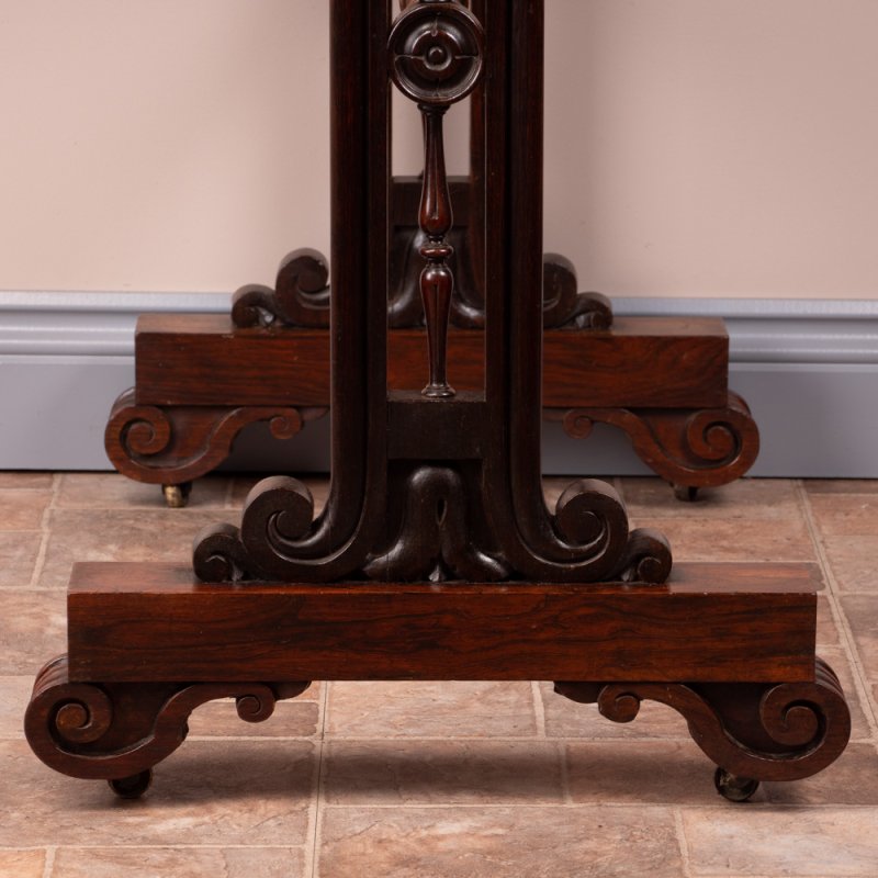 19thC Rosewood Stretcher Table