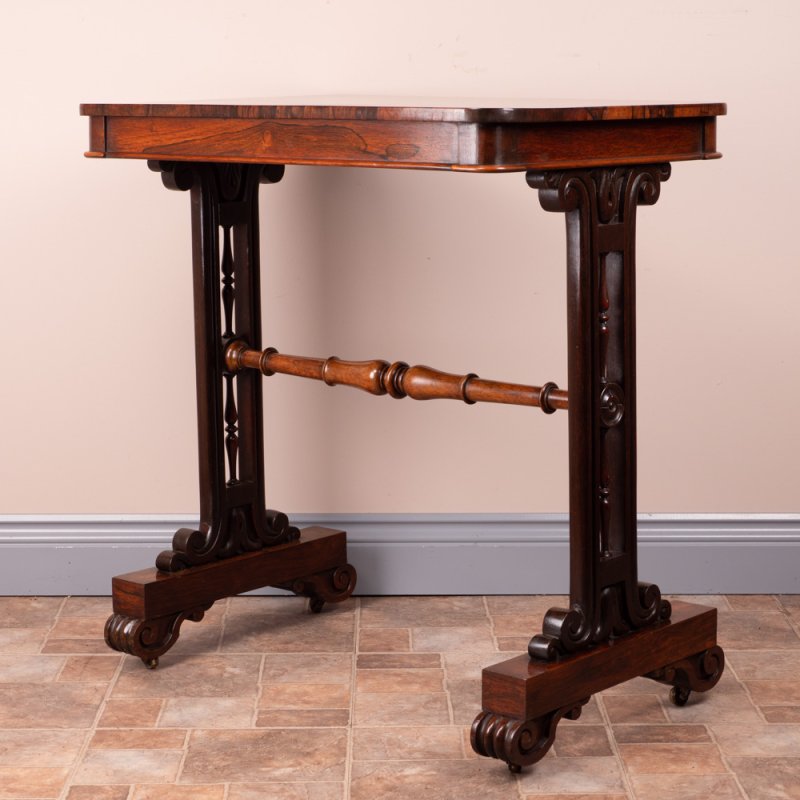 19thC Rosewood Stretcher Table