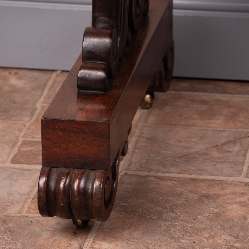 19thC Rosewood Stretcher Table