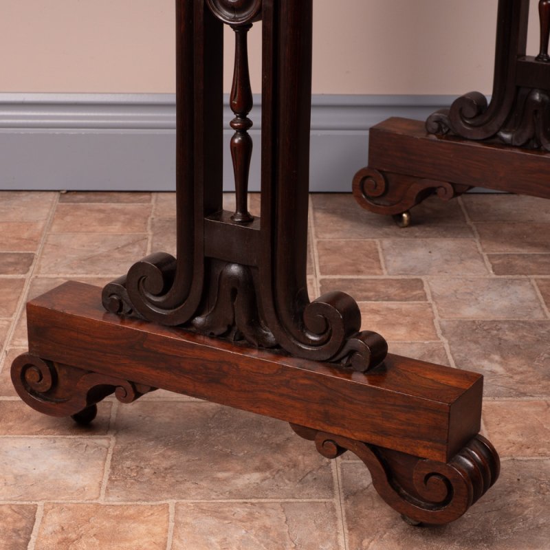 19thC Rosewood Stretcher Table