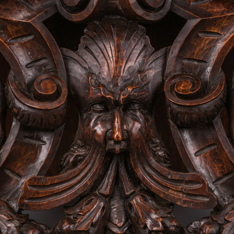 Italian Renaissance Revival Walnut Hall Bench