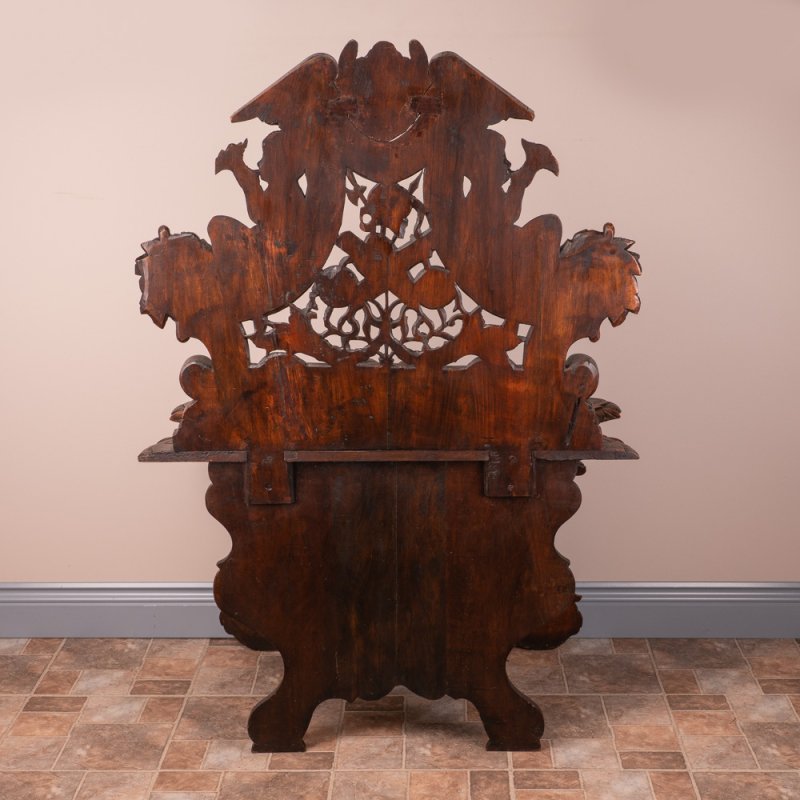 Italian Renaissance Revival Walnut Hall Bench