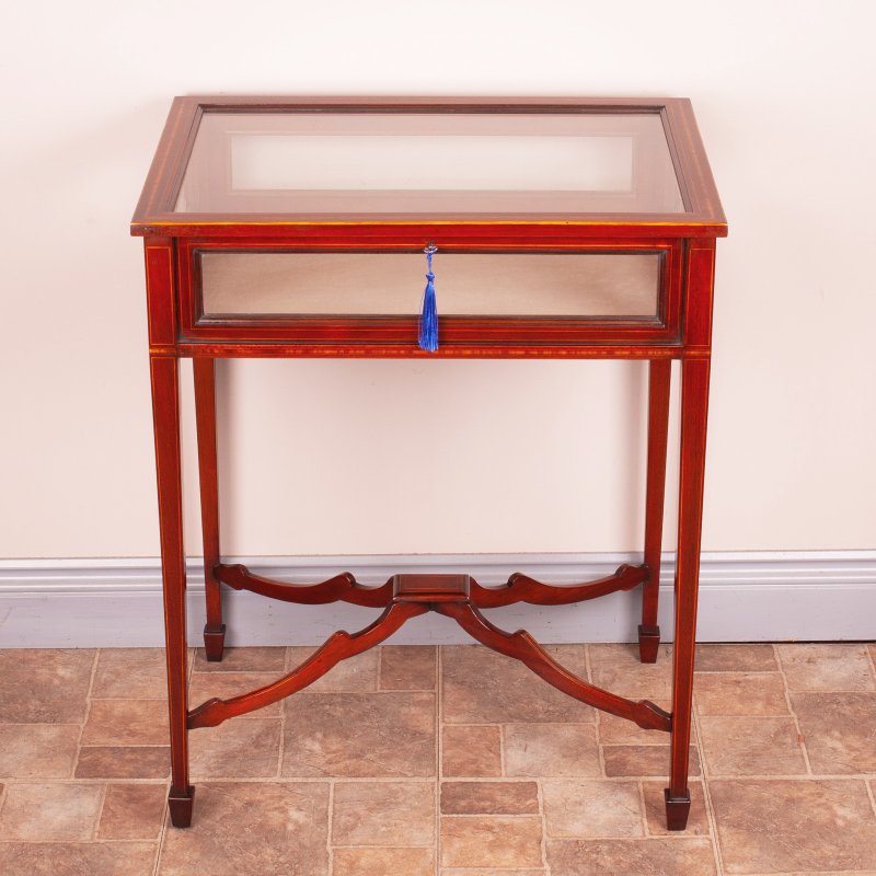 Edwardian Inlaid Mahogany Bijouterie Display Table