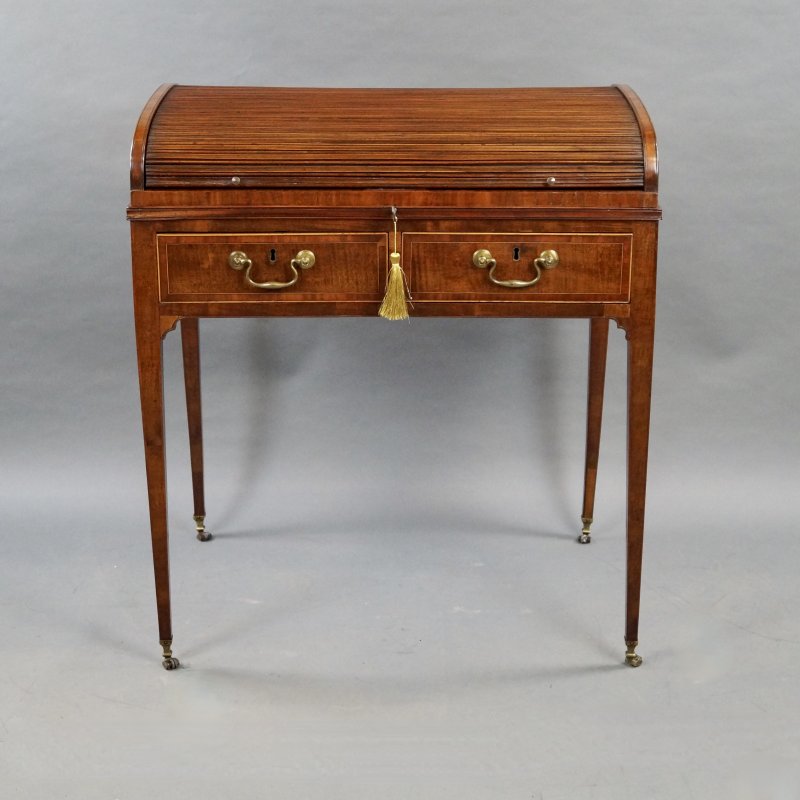 A Rare George III Tambour Desk