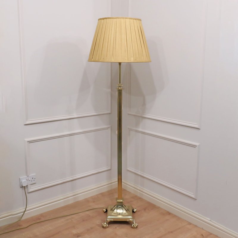 Victorian Brass Extending Standard Floor Lamp