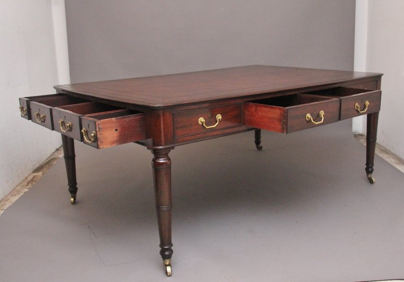 Early 19th Century Mahogany Partners Writing Desk
