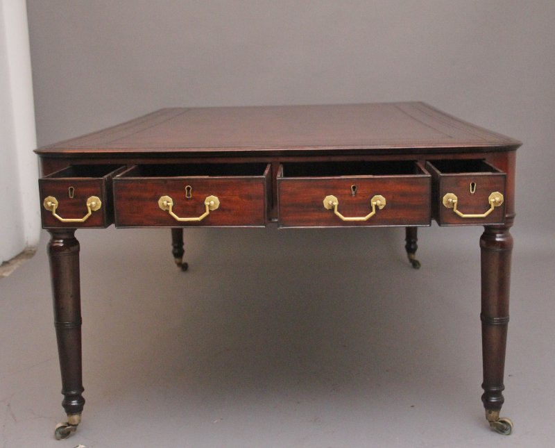 Early 19th Century Mahogany Partners Writing Desk