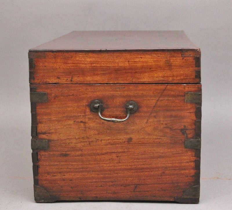 19th Century camphor wood campaign trunk