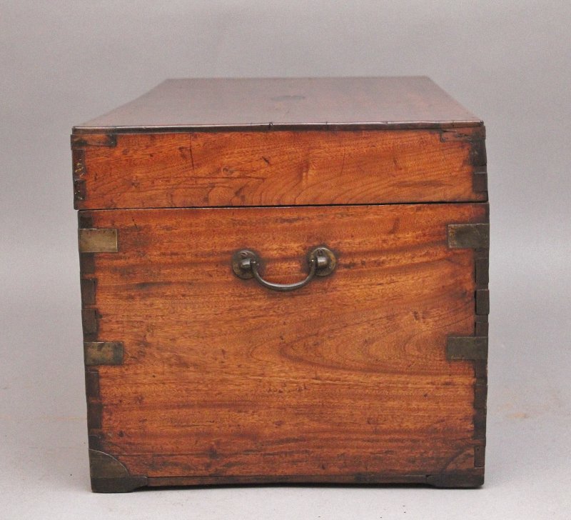 19th Century camphor wood campaign trunk