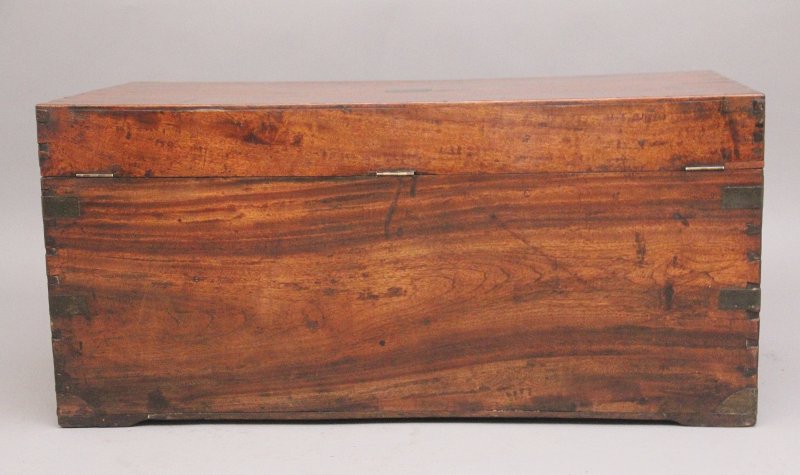 19th Century camphor wood campaign trunk