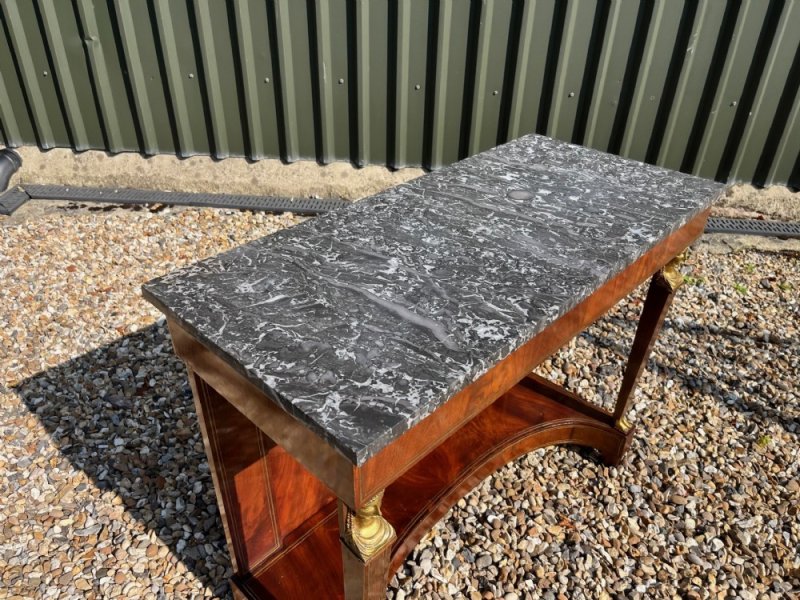 A French Empire Period Mahogany Console Table