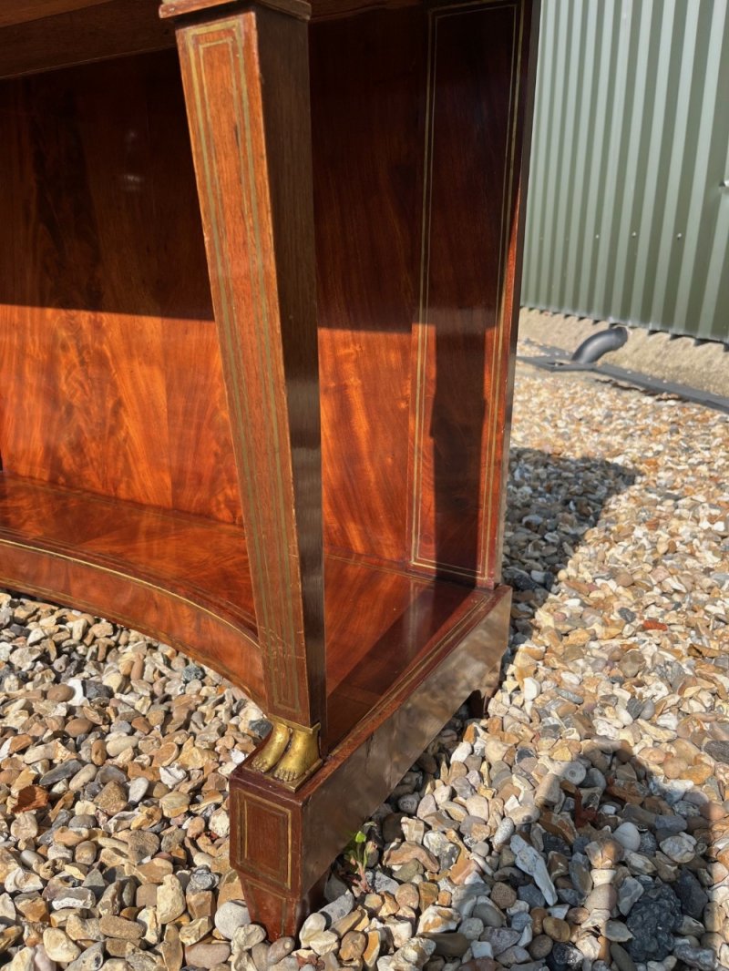 A French Empire Period Mahogany Console Table