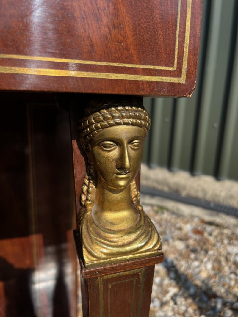 A French Empire Period Mahogany Console Table