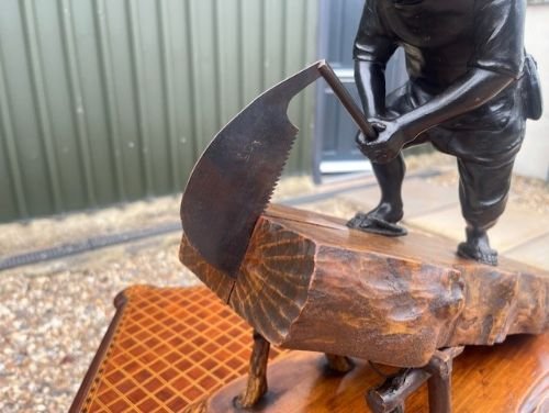 A Japanese Meiji Period Bronze Okimono