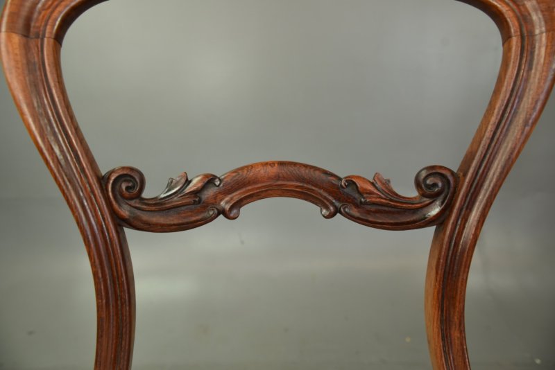 Set Of Six Victorian Rosewood Dining Chairs