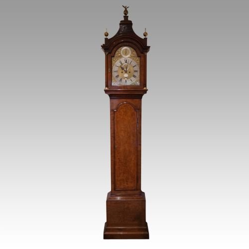 George III Walnut Longcase Clock By Bentley London