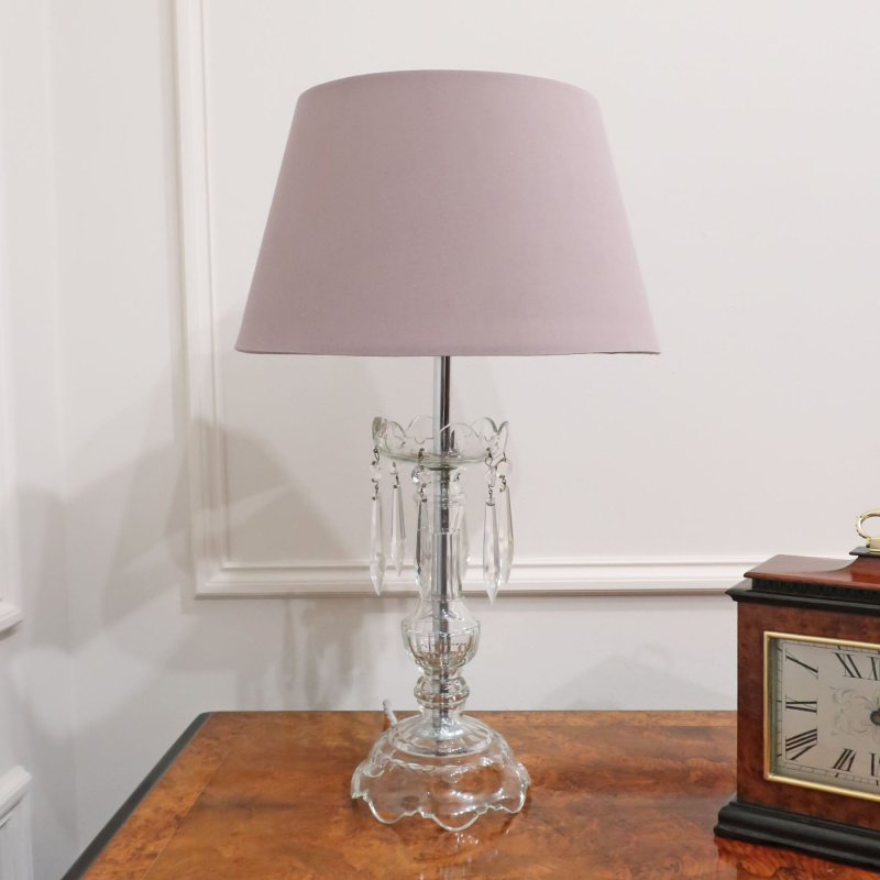 Art Deco Crystal Glass Table Lamp