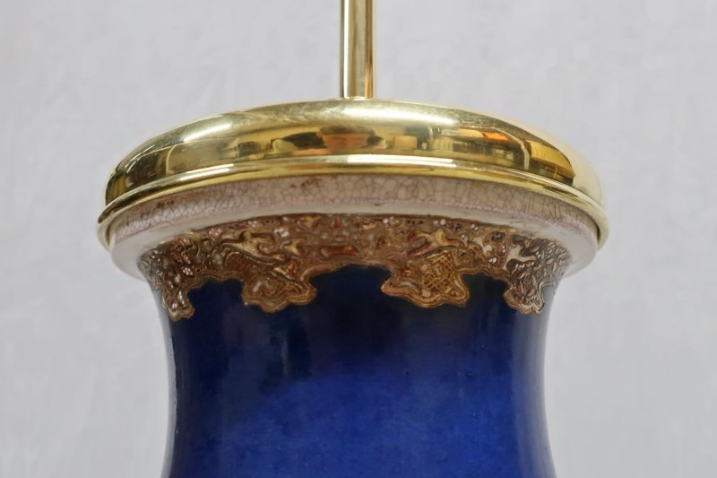 Pair of Japanese Meiji Period Satsuma Porcelain Table Lamps