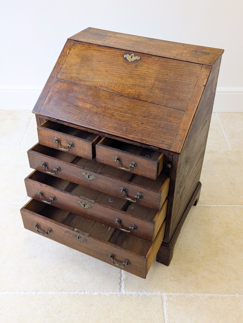 Antique George III Oak Bureau c.1780