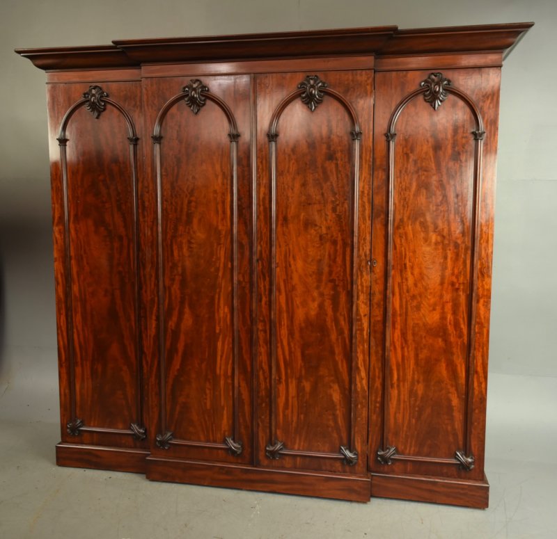 Large 19th Century Regency Breakfront Wardrobe