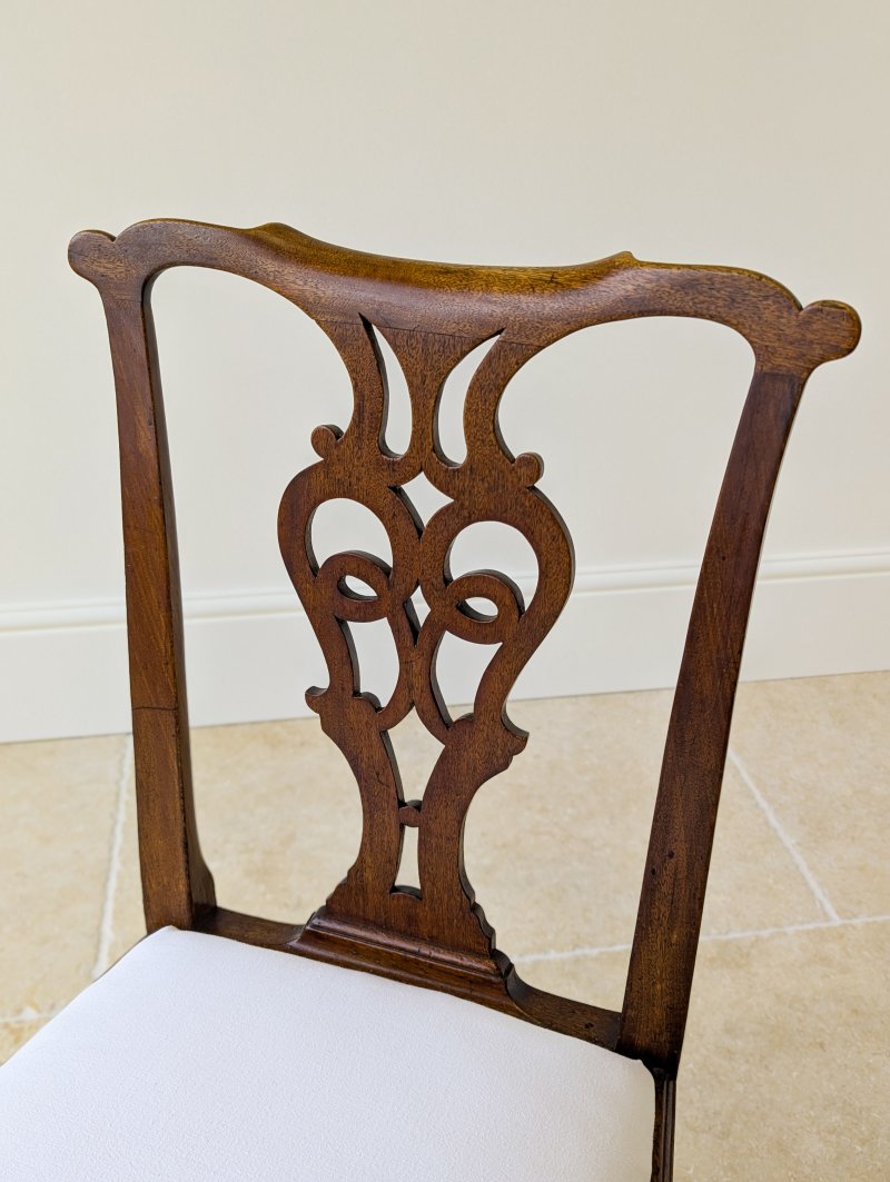 Set of Four Antique Georgian Chippendale Mahogany Dining Chairs c.1780