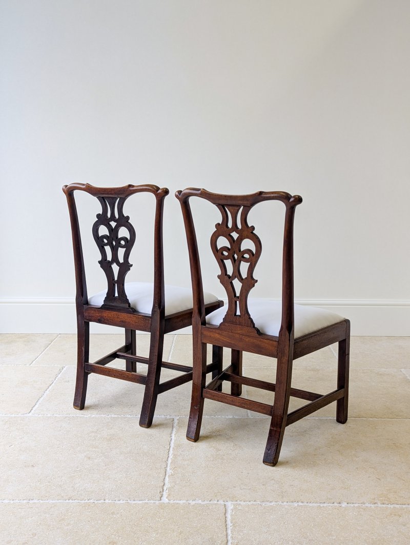 Set of Four Antique Georgian Chippendale Mahogany Dining Chairs c.1780