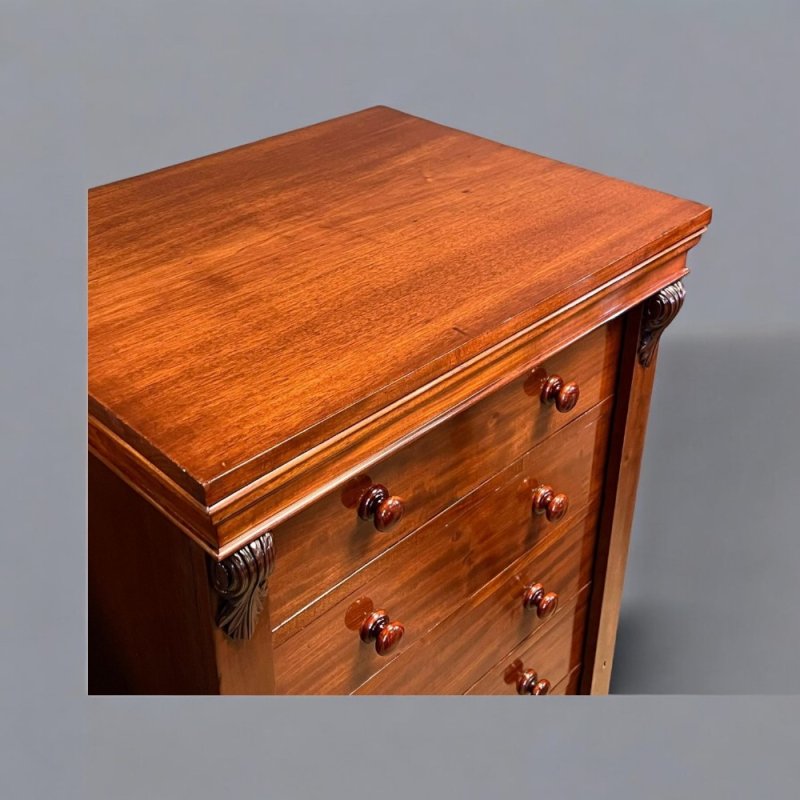 A Fine Quality Victorian Period Mahogany Wellington Chest