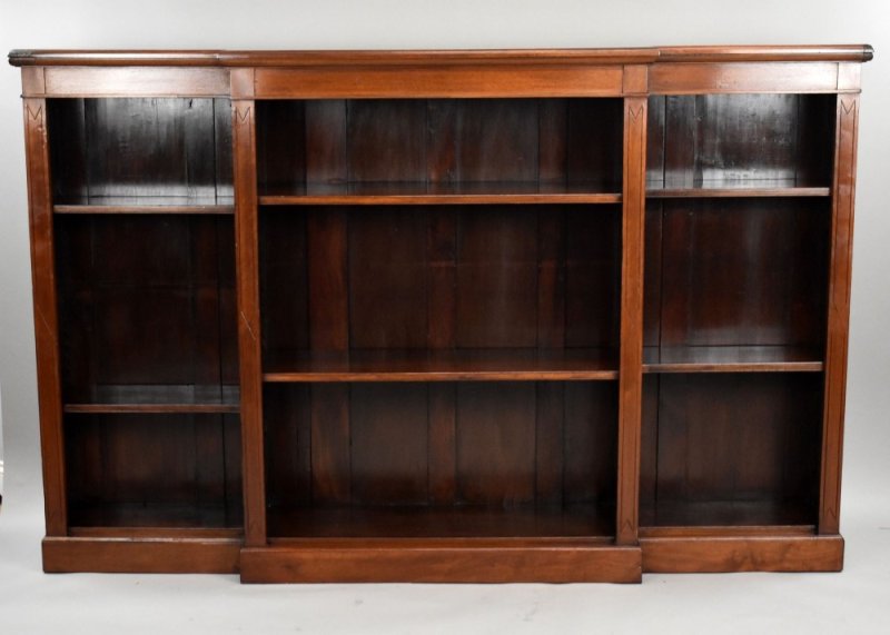 Victorian Mahogany Open Bookcase