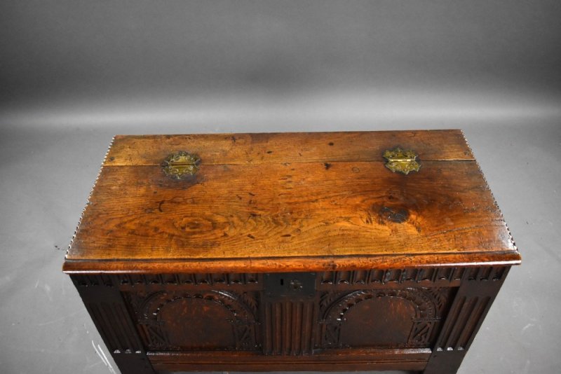 Antique Carved Oak Coffer