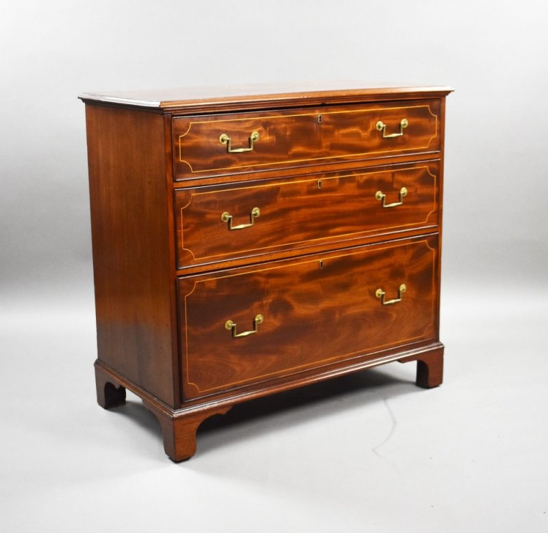 Regency Mahogany Inlaid Chest Of Drawers
