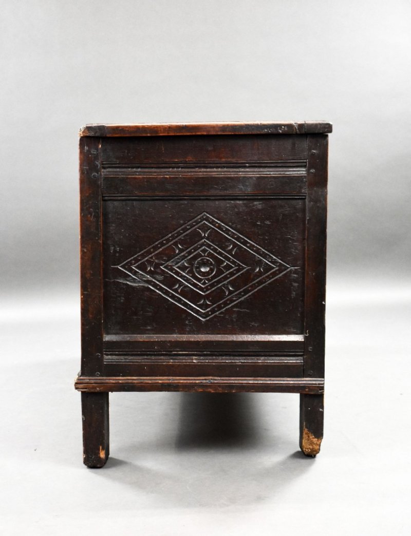 17th Century Carved Oak Coffer