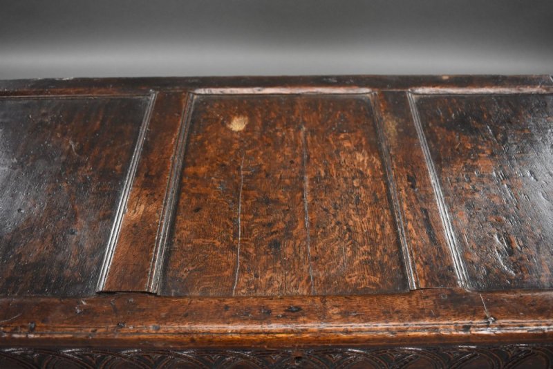 17th Century Carved Oak Coffer