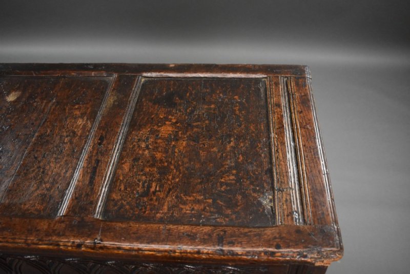 17th Century Carved Oak Coffer