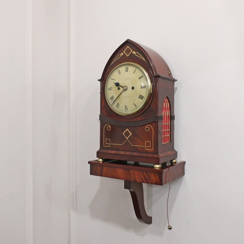 Georgian Mahogany Bracket Clock by Cording of London