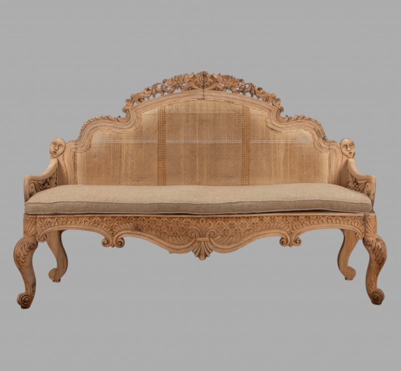 A Fabulous Anglo Indian Bleached Rosewood Settee c1825