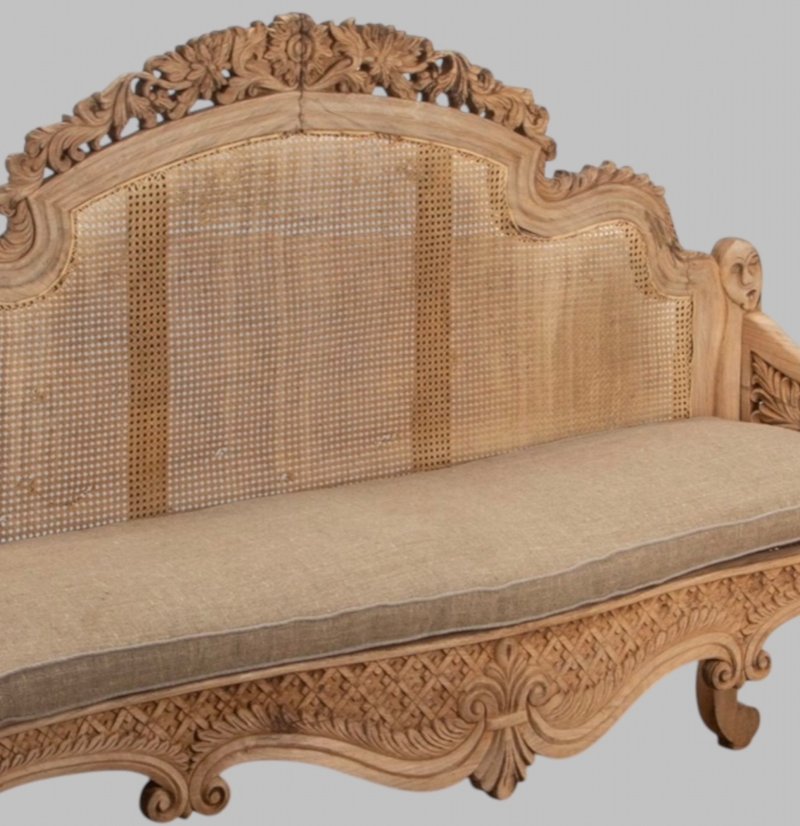 A Fabulous Anglo Indian Bleached Rosewood Settee c1825