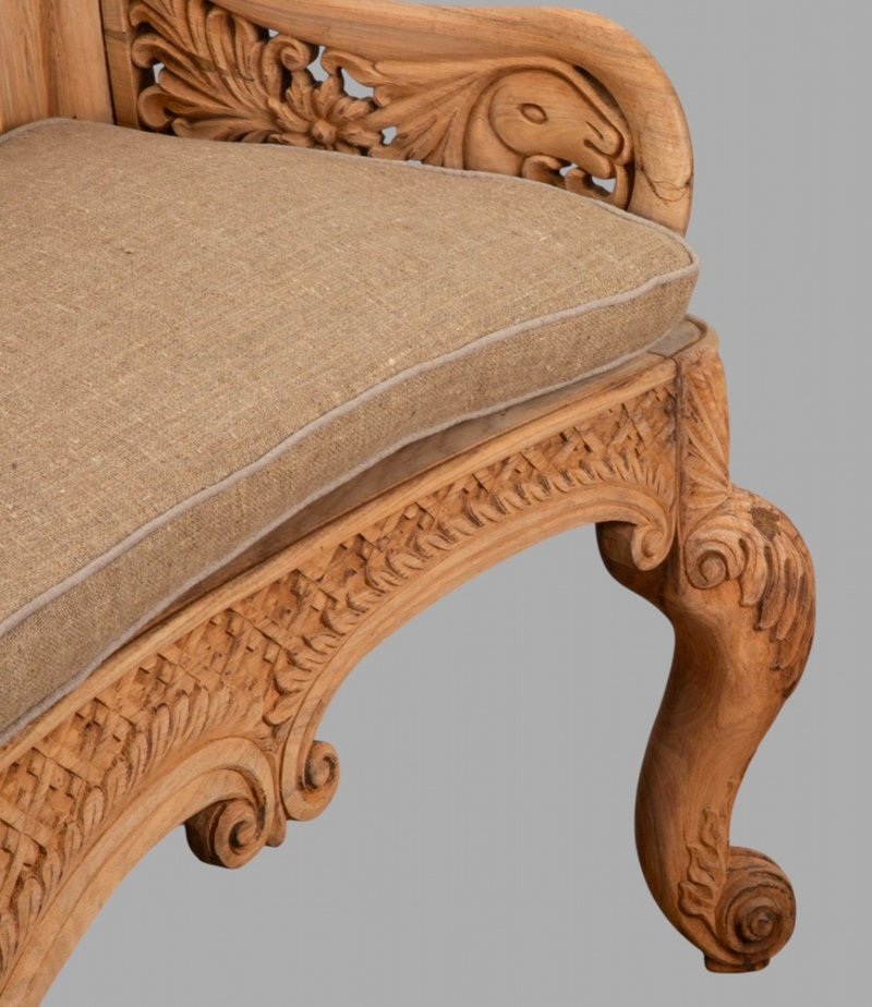 A Fabulous Anglo Indian Bleached Rosewood Settee c1825