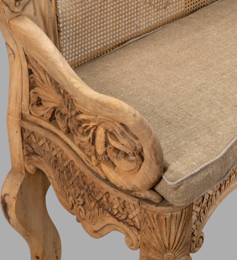 A Fabulous Anglo Indian Bleached Rosewood Settee c1825