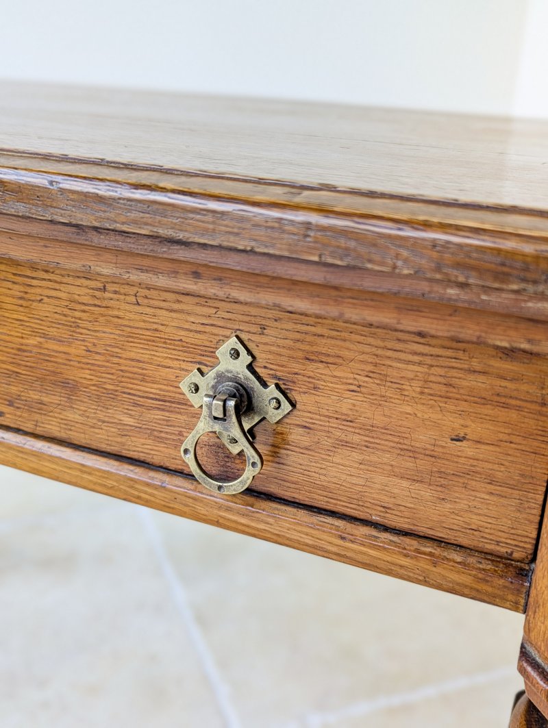 Antique Victorian Ash Writing Table by Hindley & Sons c.1880