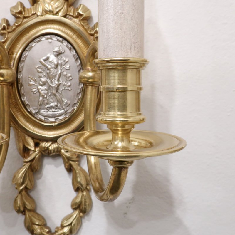 Set of 4 French Gilt Bronze Wall Lights