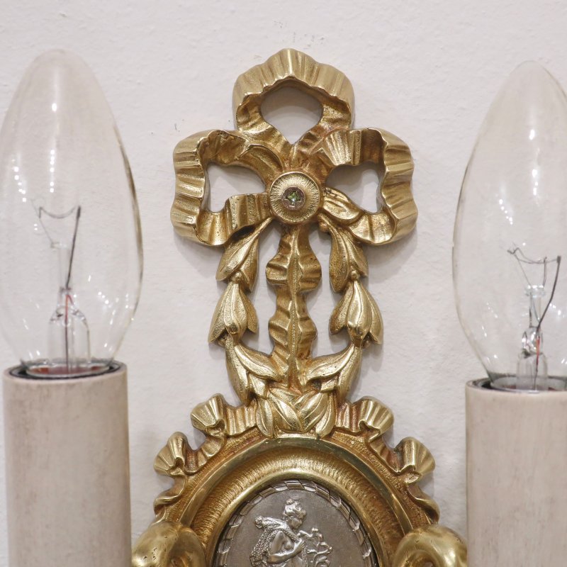 Set of 4 French Gilt Bronze Wall Lights
