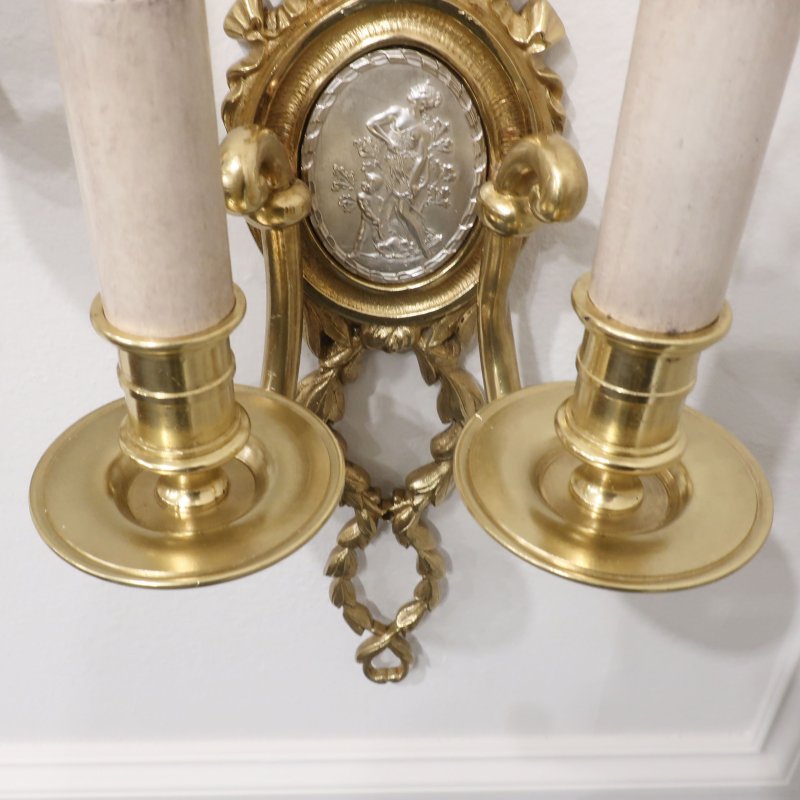 Set of 4 French Gilt Bronze Wall Lights