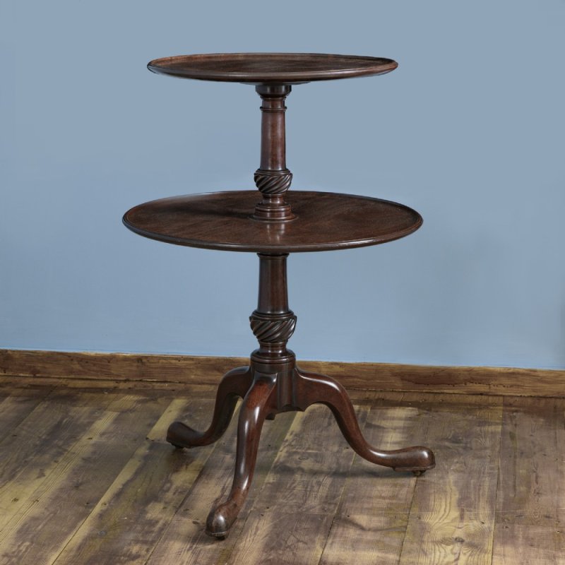 George III Chippendale Period Mahogany Dumb Waiter