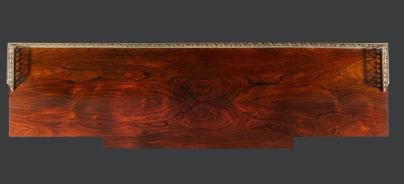 Four Door Breakfront Rosewood & Brass Inlaid Side Cabinet