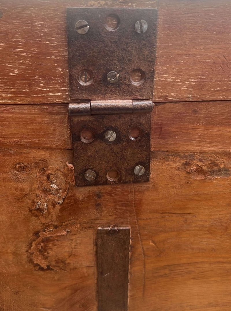 A Good Sized Antique Oak Silver/Campaign Chest