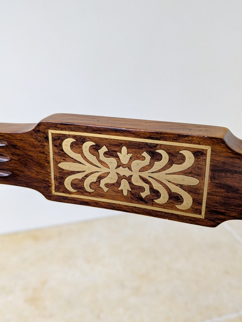Antique Edwardian Rosewood and Brass Inlaid Desk Chair c.1910