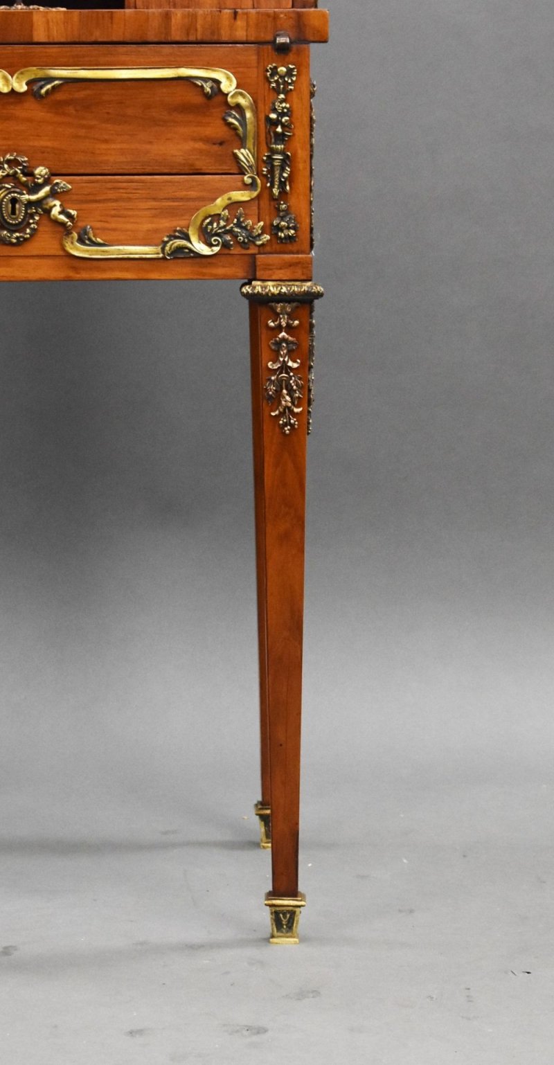 19th Century French Satinwood Bonheur Du Jour With Ormolu Mounts