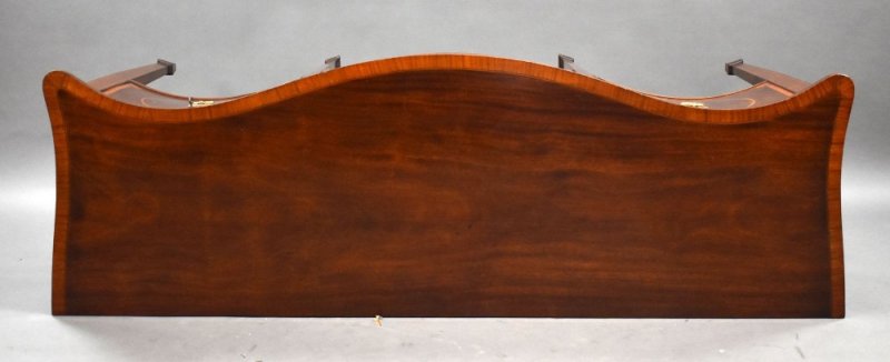 Antique Mahogany Inlaid Serpentine Sideboard