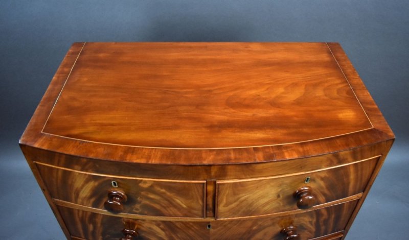 Victorian Mahogany Bowfront Chest Drawers