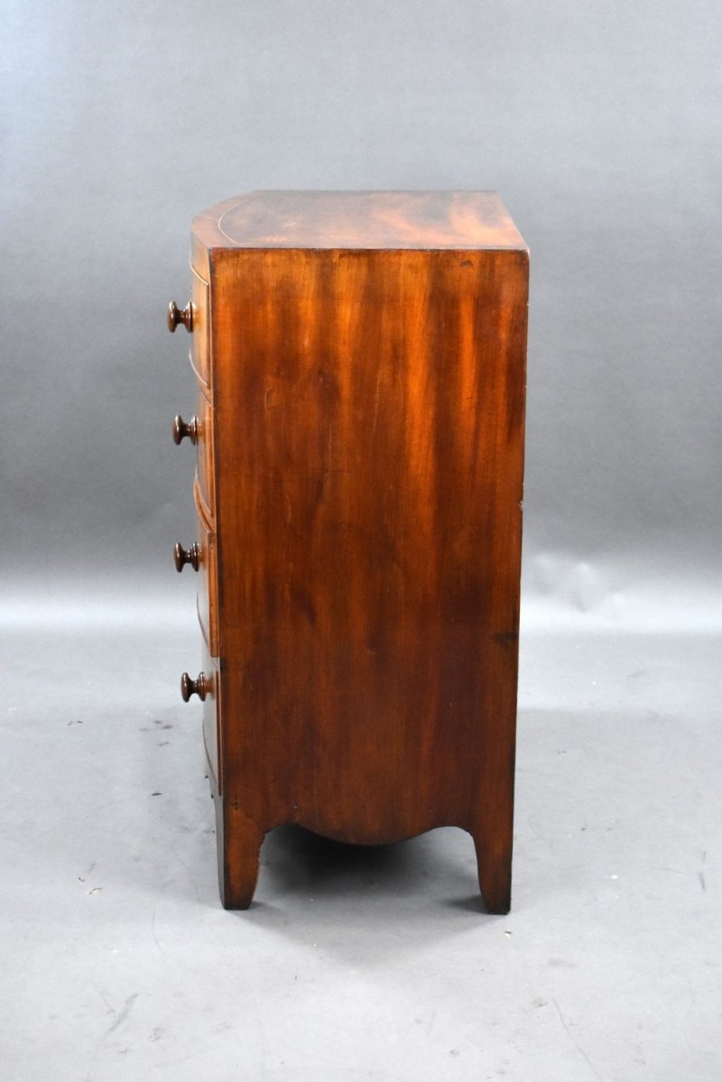 Victorian Mahogany Bowfront Chest Drawers